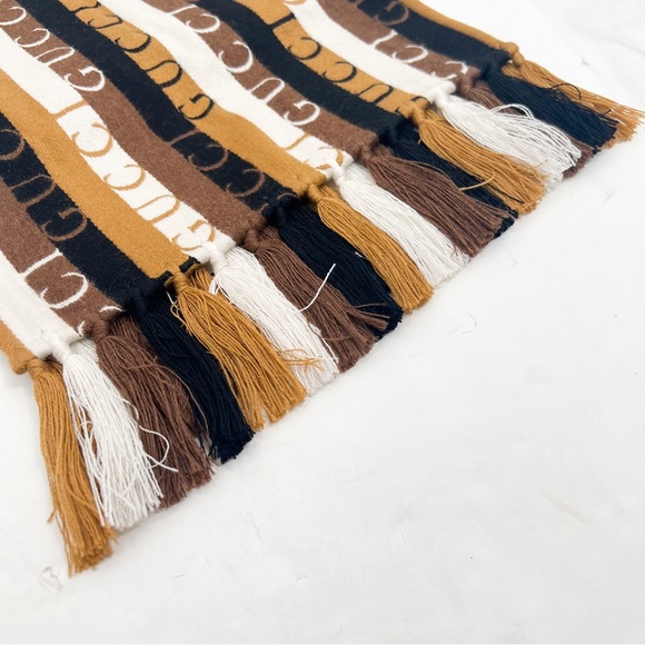 GUCCI Logo Stripe Wool 2021 Scarf w/ Tags - Picture 9 of 16